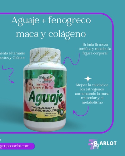 Aguaje con Fenogreco, Maca y Colágeno Hidrolizado Rincon Natural