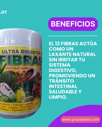 12 Fibras en 1  Ultra Digestivo  Rincon Natural